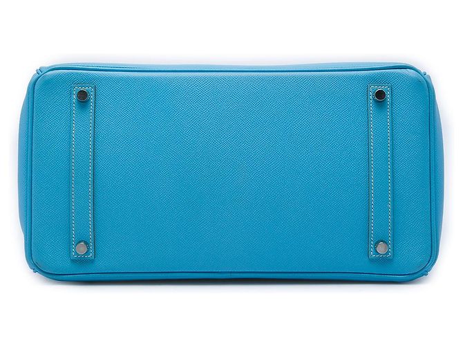 Hermès Blue Epsom Birkin Retourne 35 Blu chiaro - vista 3