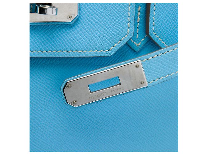 Hermès Blue Epsom Birkin Retourne 35 Blu chiaro - vista 5