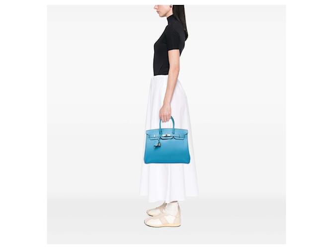 Hermès Blue Epsom Birkin Retourne 35 Blu chiaro - vista 6