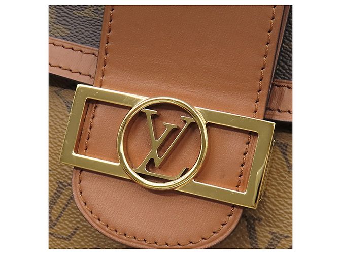 Louis Vuitton Brown Monogram Reverse Dauphine MM Marrone - vista 8