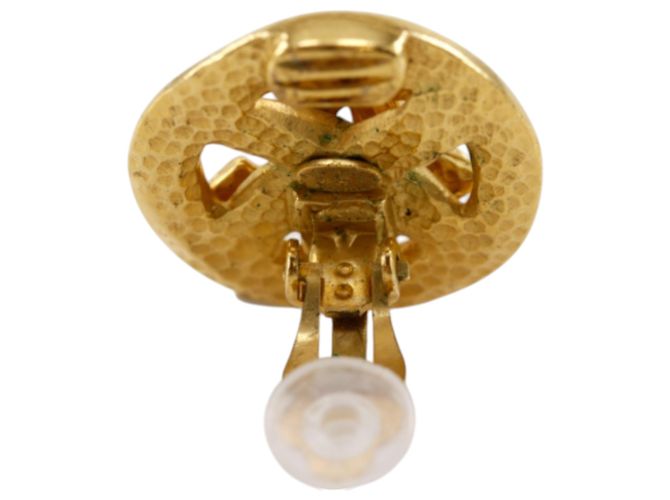 Orecchini a clip rotondi placcati oro Chanel Gold CC D'oro - vista 11
