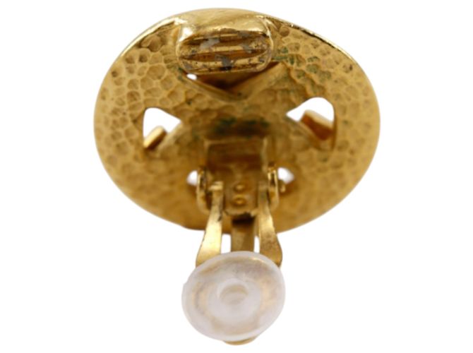 Orecchini a clip rotondi placcati oro Chanel Gold CC D'oro - vista 8