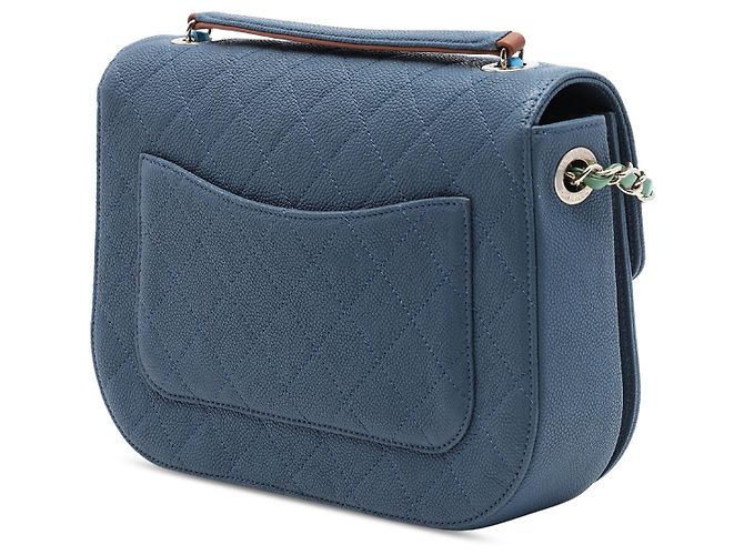 Chanel Blue Small Caviar Paris Cuba Thread Around Flap - vista 2