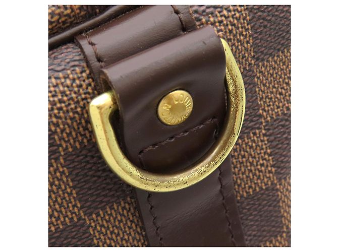 Louis Vuitton Brown Damier Ebene Keepall Bandouliere 55 Marrone - vista 14