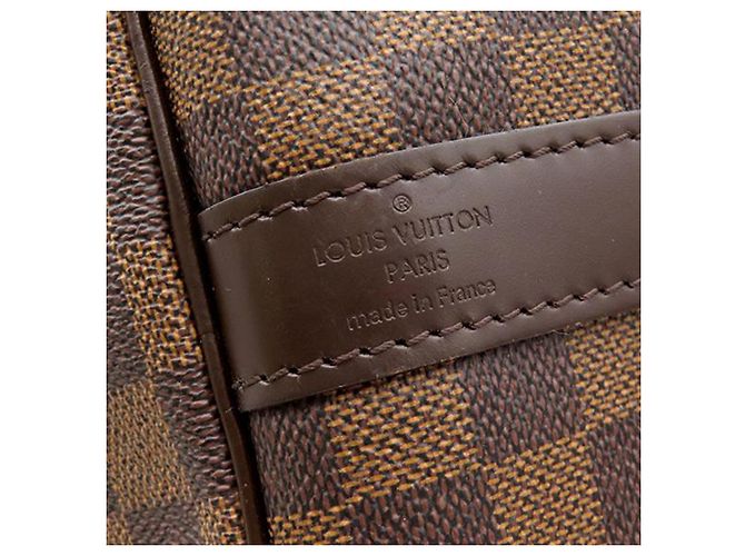 Louis Vuitton Brown Damier Ebene Keepall Bandouliere 55 Marrone - vista 7