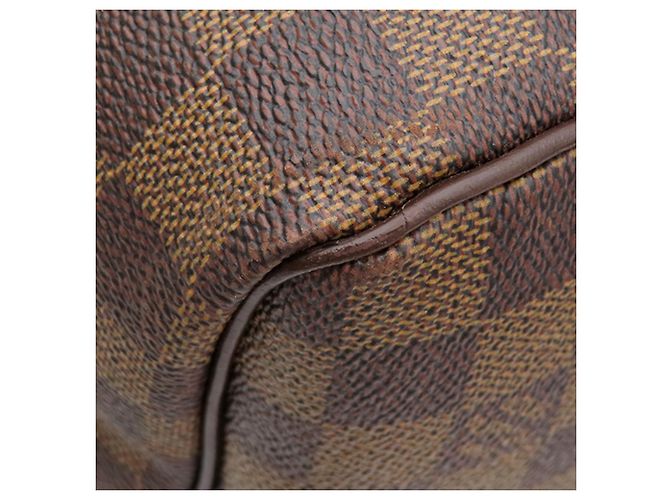 Louis Vuitton Brown Damier Ebene Keepall Bandouliere 55 Marrone - vista 9