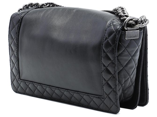 Chanel Black Paris Dallas Medium Lambskin Enchained Boy Flap Nero - vista 2
