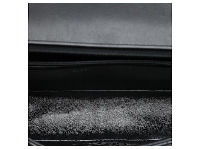 Chanel Mini Rectangular Classic Chevron Crumpled Patent So Black Single Flap Nero - vista 4