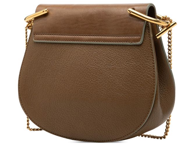 Chloé Drew Crossbody Mini in pelle di vitello liscia e grana Marrone - vista 2