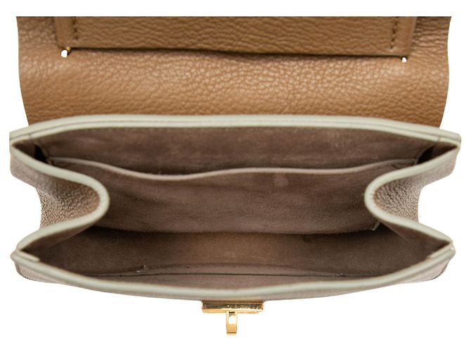 Chloé Drew Crossbody Mini in pelle di vitello liscia e grana Marrone - vista 4