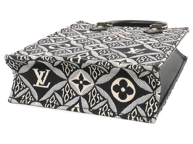 Louis Vuitton Black Monogram Jacquard Since 1854 Petit Sac Plat Nero - vista 3