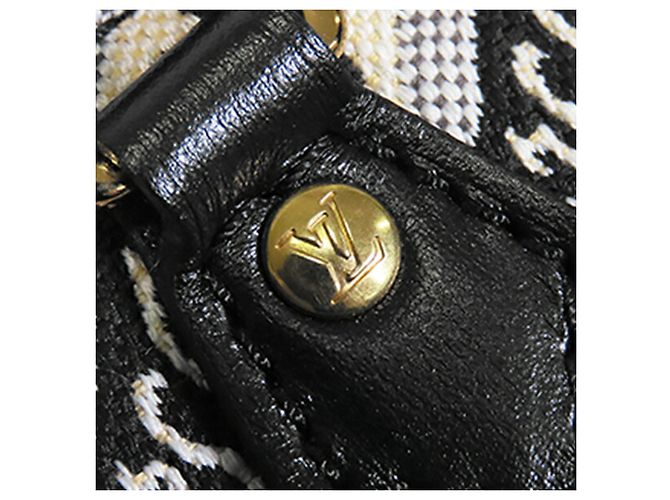 Louis Vuitton Black Monogram Jacquard Since 1854 Petit Sac Plat Nero - vista 7