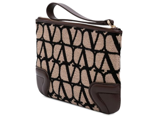 Pouch Valentino Brown Toile Iconographe Marrone - vista 2