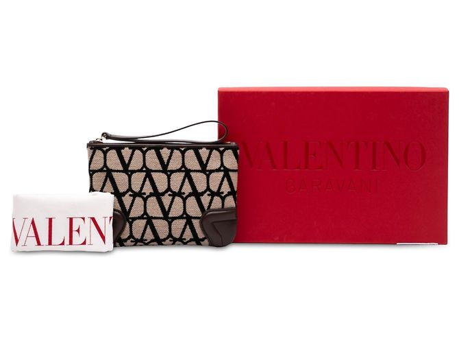Pouch Valentino Brown Toile Iconographe Marrone - vista 7