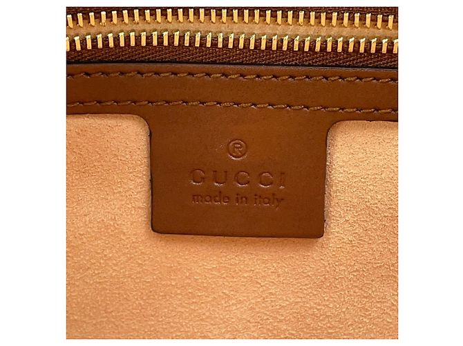 Gucci GG Supreme Leder-Tote-Bag Braun Beige - Ansicht 13