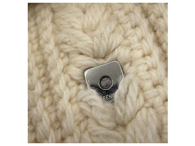 Borsa a secchiello Fendi Mamma Nero Bianco - vista 15