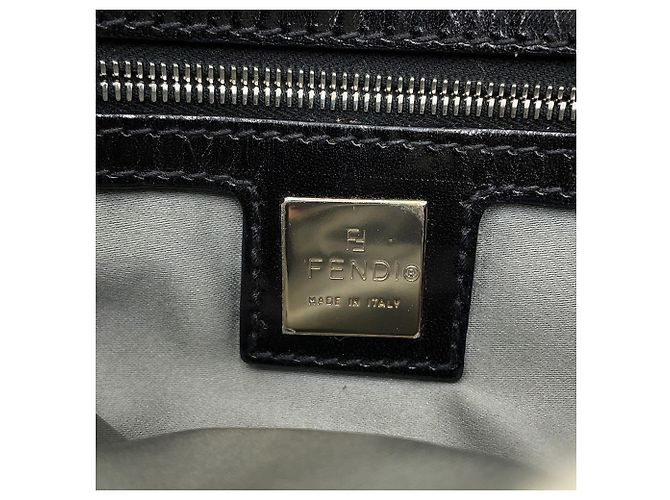 Borsa a secchiello Fendi Mamma Nero Bianco - vista 16