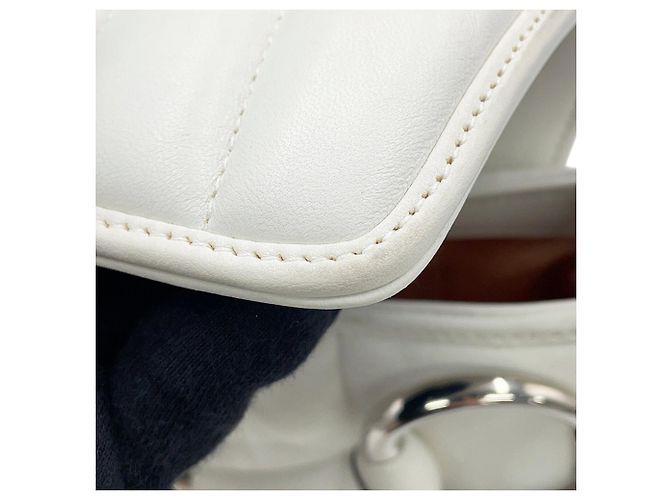 Borsa a mano piccola in pelle Gucci Horsebit Chain Bianco - vista 10