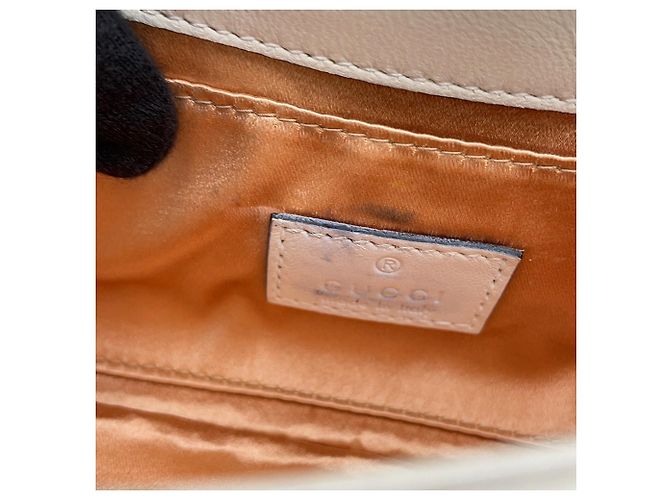 Borsa a mano piccola in pelle Gucci Horsebit Chain Bianco - vista 12
