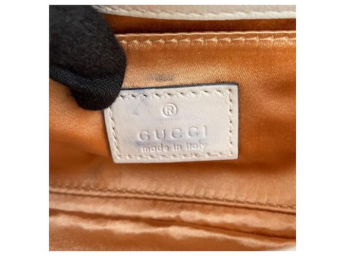 Borsa a mano piccola in pelle Gucci Horsebit Chain Bianco - vista 18