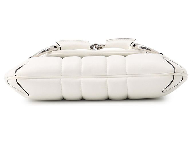 Borsa a mano piccola in pelle Gucci Horsebit Chain Bianco - vista 3