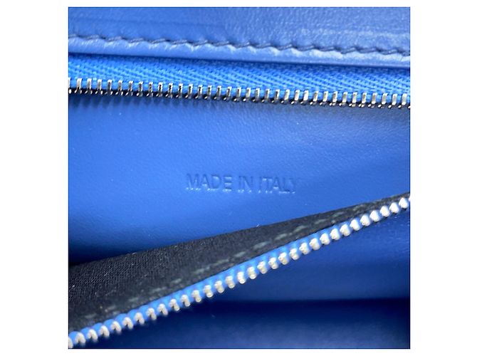 Borsa a mano Balenciaga Hourglass BB Monogram Small Blu - vista 17