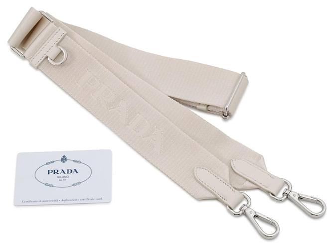 Borsa Tote piccola Prada Triangle in shearling Bianco - vista 16