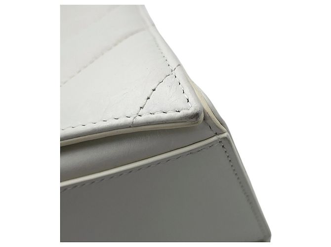 Everyday Borsa a tracolla con catena Balenciaga in pelle bianca Bianco - vista 10