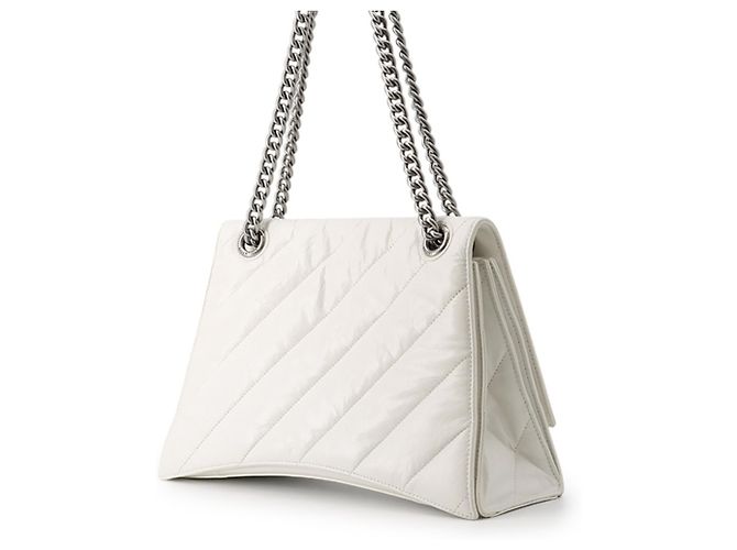 Everyday Borsa a tracolla con catena Balenciaga in pelle bianca Bianco - vista 2