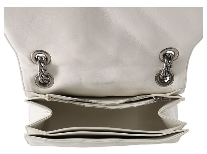 Everyday Borsa a tracolla con catena Balenciaga in pelle bianca Bianco - vista 6