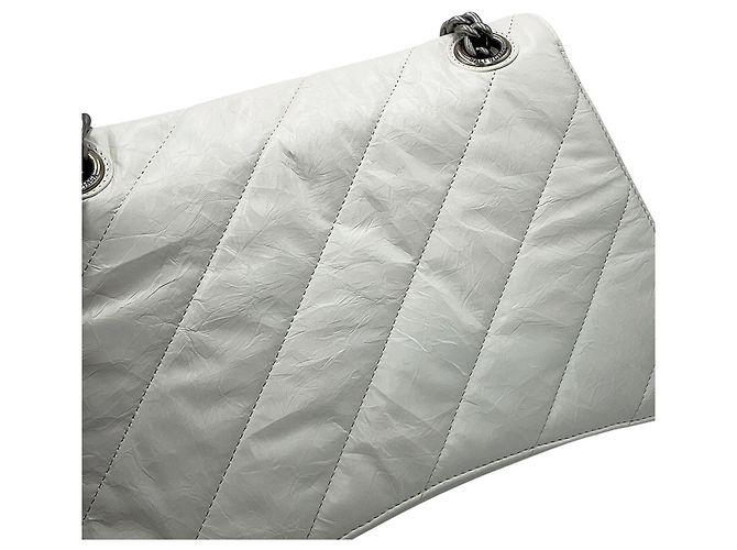 Everyday Borsa a tracolla con catena Balenciaga in pelle bianca Bianco - vista 9
