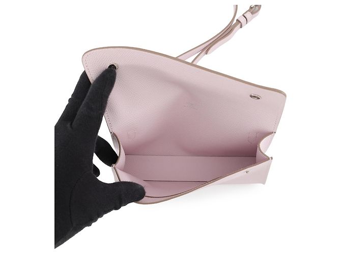 Hermès Portafoglio a catena/spalla Hermes Kara in Mauve Pale - vista 5