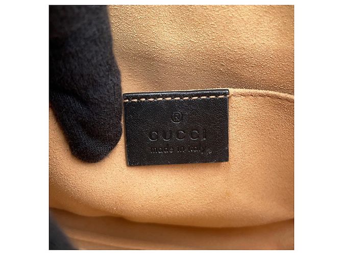Borsa a tracolla Gucci GG Marmont in pelle Nero - vista 17