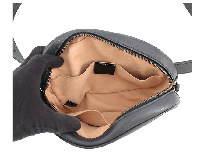 Borsa a tracolla Gucci GG Marmont in pelle Nero - vista 6