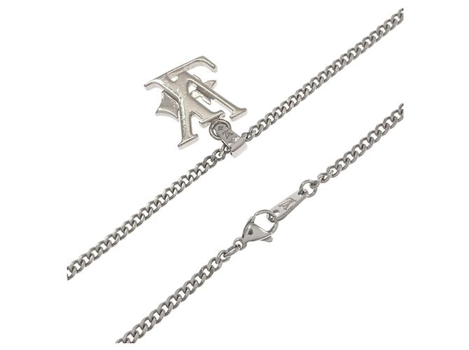 Collana con pendente Louis Vuitton Monogram Row Argento - vista 2