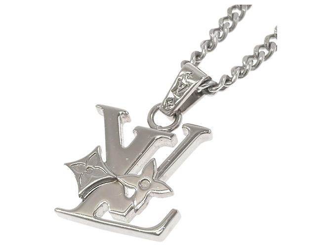 Collana con pendente Louis Vuitton Monogram Row Argento - vista 6
