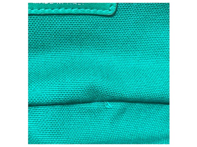 Borsa a tracolla con catena Chanel verde e bianca Bianco - vista 13