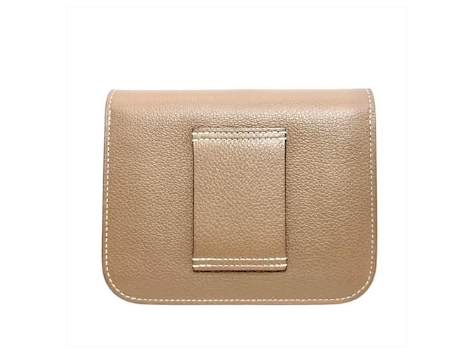 Hermès Cartera bi-fold Hermes Constance Slim Castaño Gris pardo - vista 2