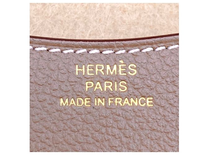 Hermès Cartera bi-fold Hermes Constance Slim Castaño Gris pardo - vista 4