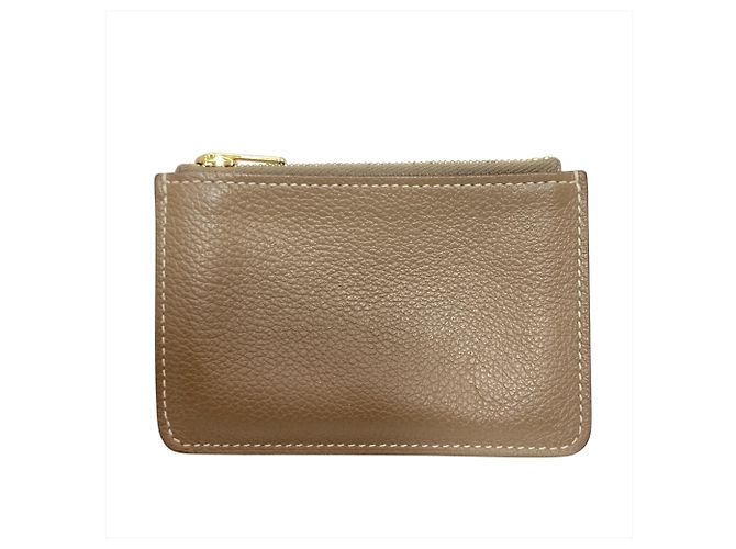 Hermès Cartera bi-fold Hermes Constance Slim Castaño Gris pardo - vista 8