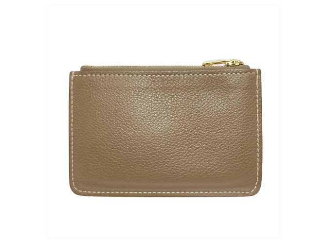 Hermès Cartera bi-fold Hermes Constance Slim Castaño Gris pardo - vista 9