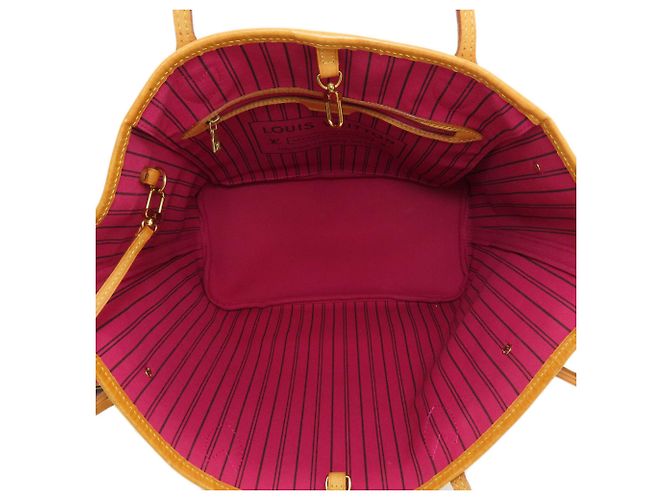 Borsa Tote Louis Vuitton Neverfull MM Rosa Monogramma - vista 5