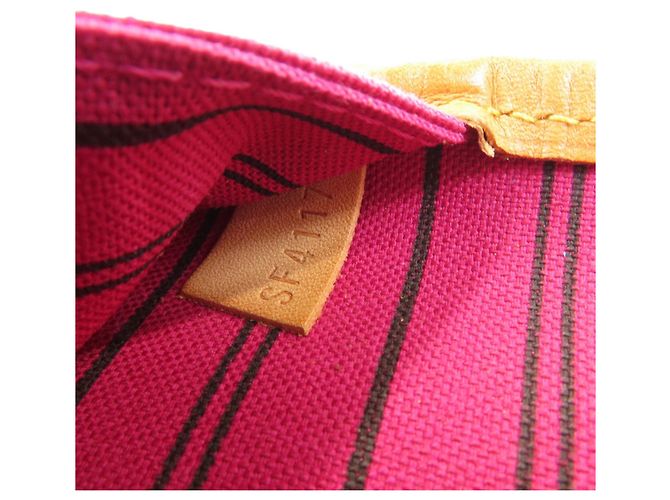 Borsa Tote Louis Vuitton Neverfull MM Rosa Monogramma - vista 7
