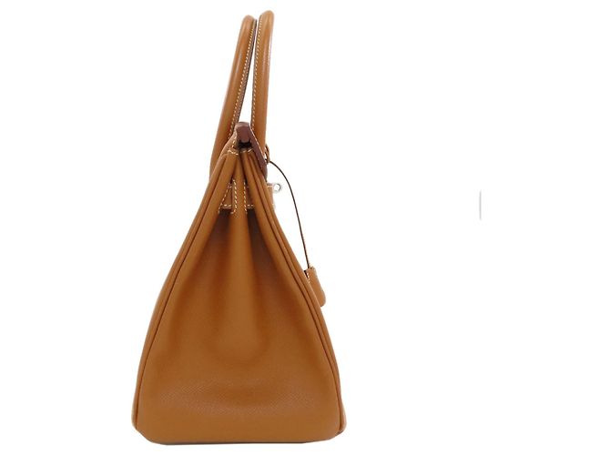 Hermès Hermes Birkin 30 Handbag in Gold Golden - vista 3