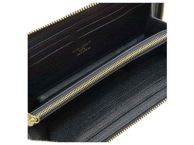 Louis Vuitton Portefeuille Clemence Long Wallet Nero Beige - vista 4