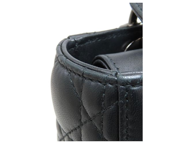 Christian Dior Lady Cannage 2-Way Handtasche Schwarz - Ansicht 11