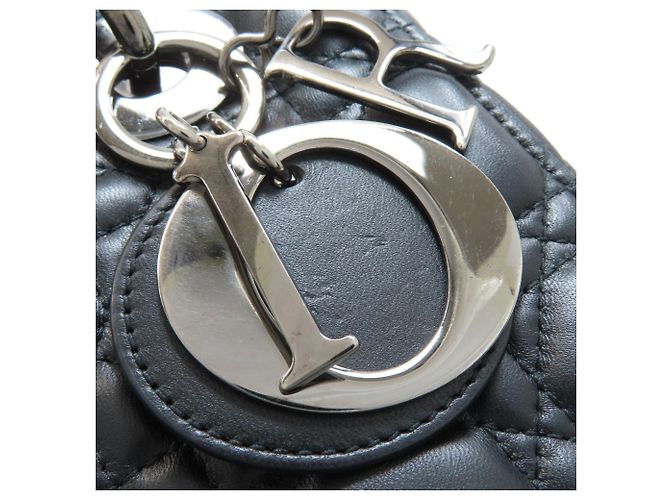 Christian Dior Lady Cannage 2-Way Handtasche Schwarz - Ansicht 14