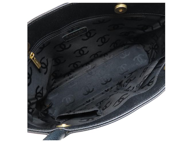 Borsa Tote Chanel Coco Mark Gold Hardware Nero - vista 5
