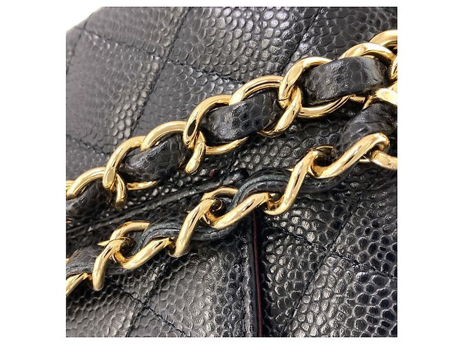 Borsa a tracolla Chanel Matelassé Double Flap Nero - vista 11