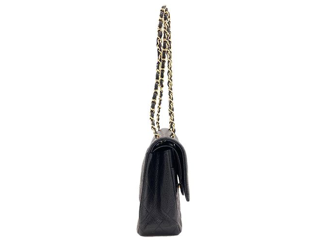 Borsa a tracolla Chanel Matelassé Double Flap Nero - vista 3